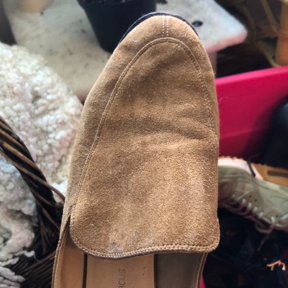 Neiman Marcus camel suede slides. Great for work! - Picture 3 of 5